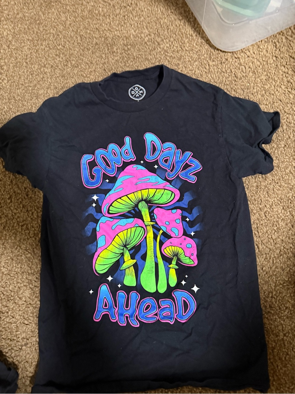 Good Dayz Ahead Neon Mushroom Graphic Tee